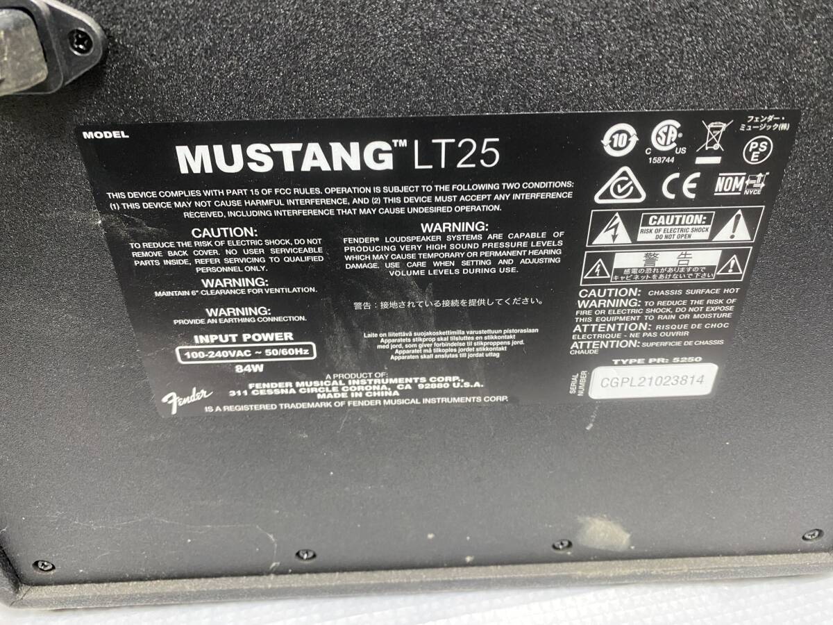 Fenderフェンダー MUSTANG LT25 小型ギターアンプ モデリングアンプ　通電、音出し確認済　 _画像3