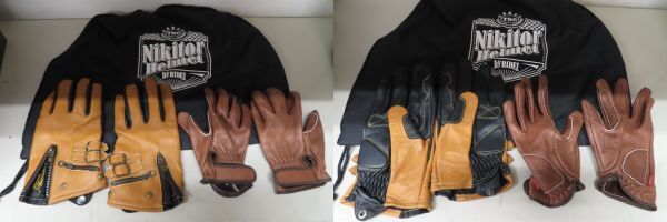 6008/ha/03.16 including in a package un- possible NIKITOR HELMET by RIDEZnikito-laiz helmet leather gloves 2 point together bike full-face (91625-91626)