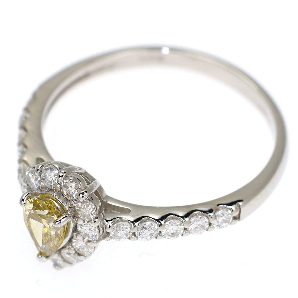 新品 希少 Pt950 カメレオンダイヤモンド リング 0.316ct FDBGY SI1 D0.46ct