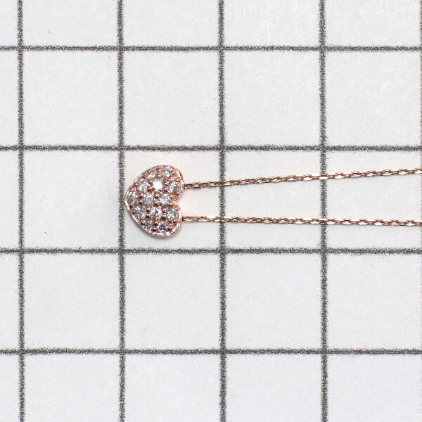 ポンテヴェキオ K10PG ダイヤモンド ペンダントネックレス 0.10ct ハート 出品2週目 SELBY