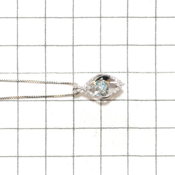 K18WG アイスブルーダイヤ ダイヤモンド ペンダントネックレス 0.17ct D0.13ct SELBY_画像3