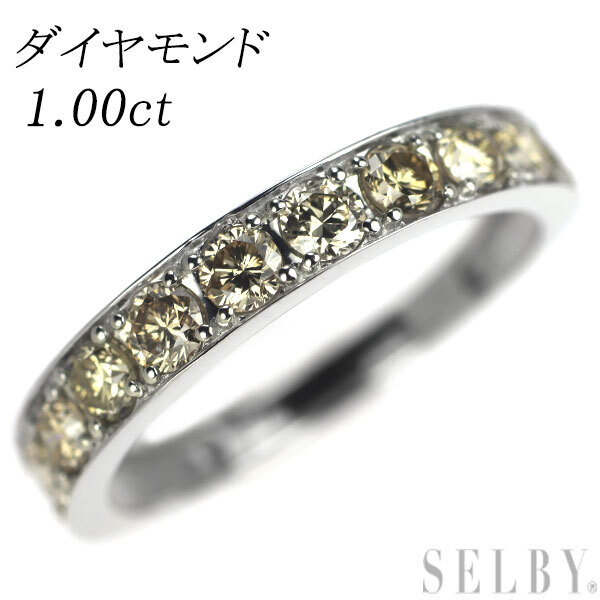 K18WG ダイヤモンド リング 1.00ct ハーフエタニティ 最終 出品6週目 SELBY_画像1