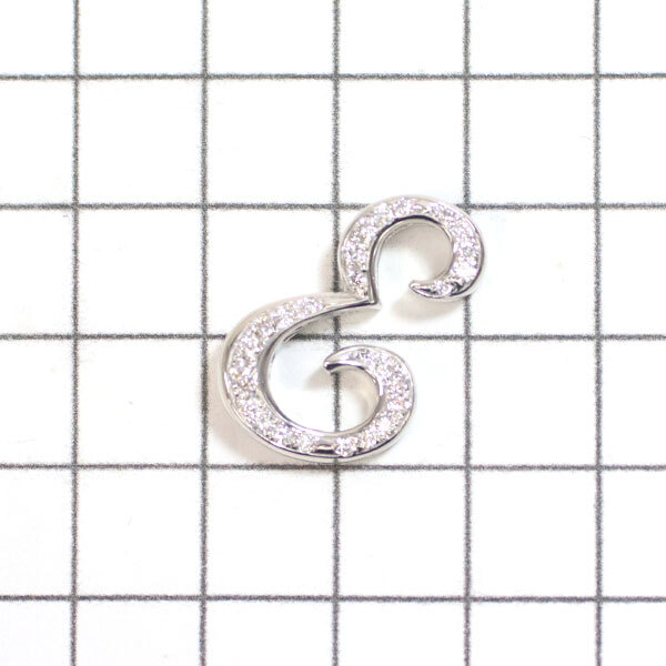 ゆきざき/ノンブル K18WG ダイヤモンド ペンダントトップ 0.37ct ALPHA イニシャル「E」Mサイズ 出品3週目 SELBY_画像3