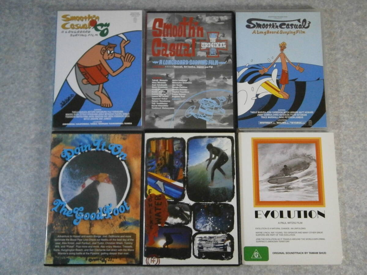 DVD サーフィン 13点セット Smooth'n Casual/LONGER/singlefin:yellow/riding waves/GLASS LOVE/EVOLUTION/surfing/longboard_画像2