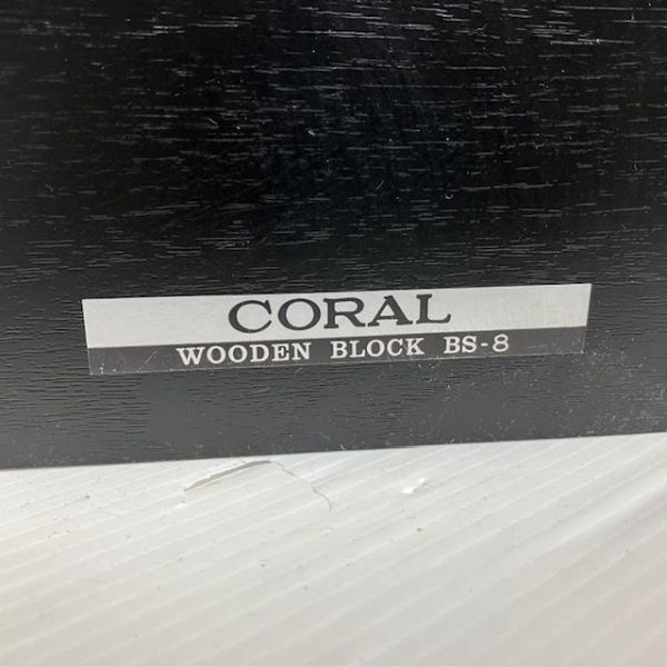 仙4【4個セット】CORAL スピーカースタンド WOODEN BLOCK BS-8 ペア コーラル ウッドブロック ブラック オーディオボード_画像10