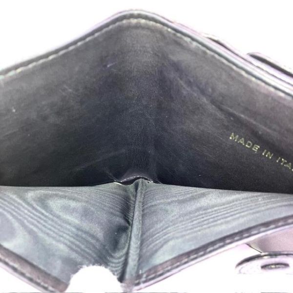 仙66 CHANEL ココマーク キャビアスキン 二つ折り財布 ダブルホック財布 ブラックカラー シャネル Wホック ウォレット レザー 黒_画像7