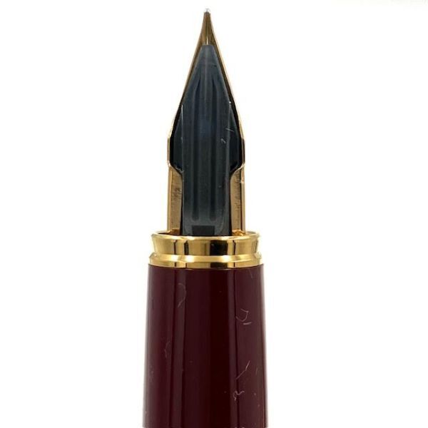 仙28 PILOT Lady 万年筆 ペン先 14K-585 レッドカラー スペアインキ付き 箱付き 筆記用具 文房具 パイロット レディ_画像6