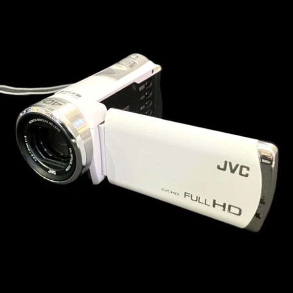 仙17 JVC ケンウッド Everio GZ-E140-W ビデオカメラ エブリオ ホワイト FULL HD 40X OPTICAL ZOOM_画像1