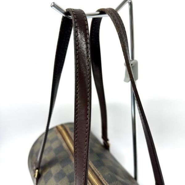 仙35【１円スタート】LOUIS VUITTON ダミエ パピヨンPM N51304 ブラウン ルイヴィトン ハンドバック ブラウン エベヌ_画像5