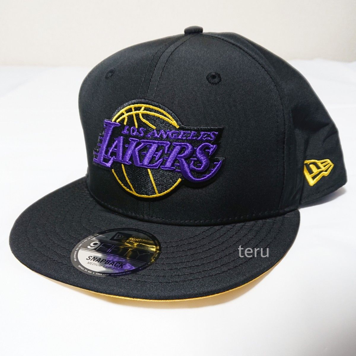 NEW ERA ニューエラ 正規品 キャップ 帽子 9FIFTY LA レイカーズ ネオン NBA 黒 ブラック 八村塁 M/L
