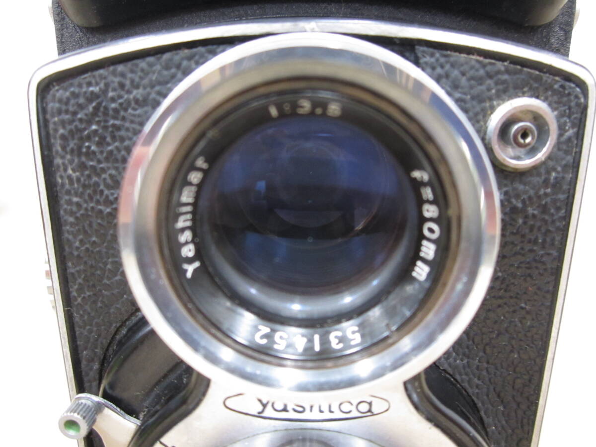 YASHICA ヤシカ Yashicaflex ヤシカフレックス 二眼レフカメラ フィルムカメラ 1:3.5 f=80mm 動作未確認 ジャンク 激安1円スタート_画像3