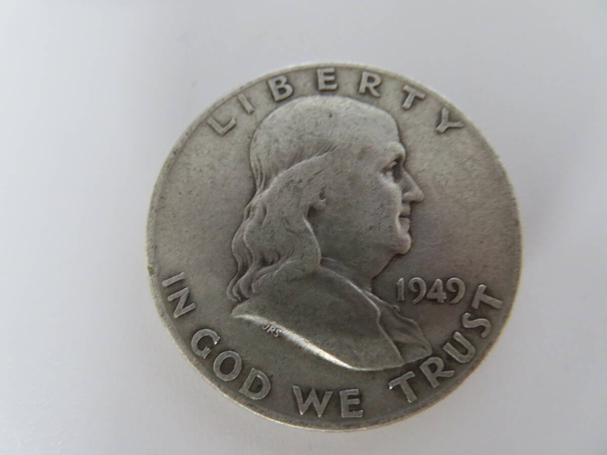 アメリカ ハーフダラー銀貨 LIBERTY IN GOD WE TRUST 1949年 約12.4g シルバーコイン 外国銭 硬貨 リバティーコイン 激安1円スタートの画像1