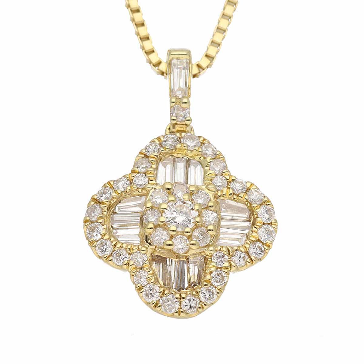 印象のデザイン ダイヤモンド(0.50ct)ペンダント ネックレス 750 K18 YG イエローゴールド その他