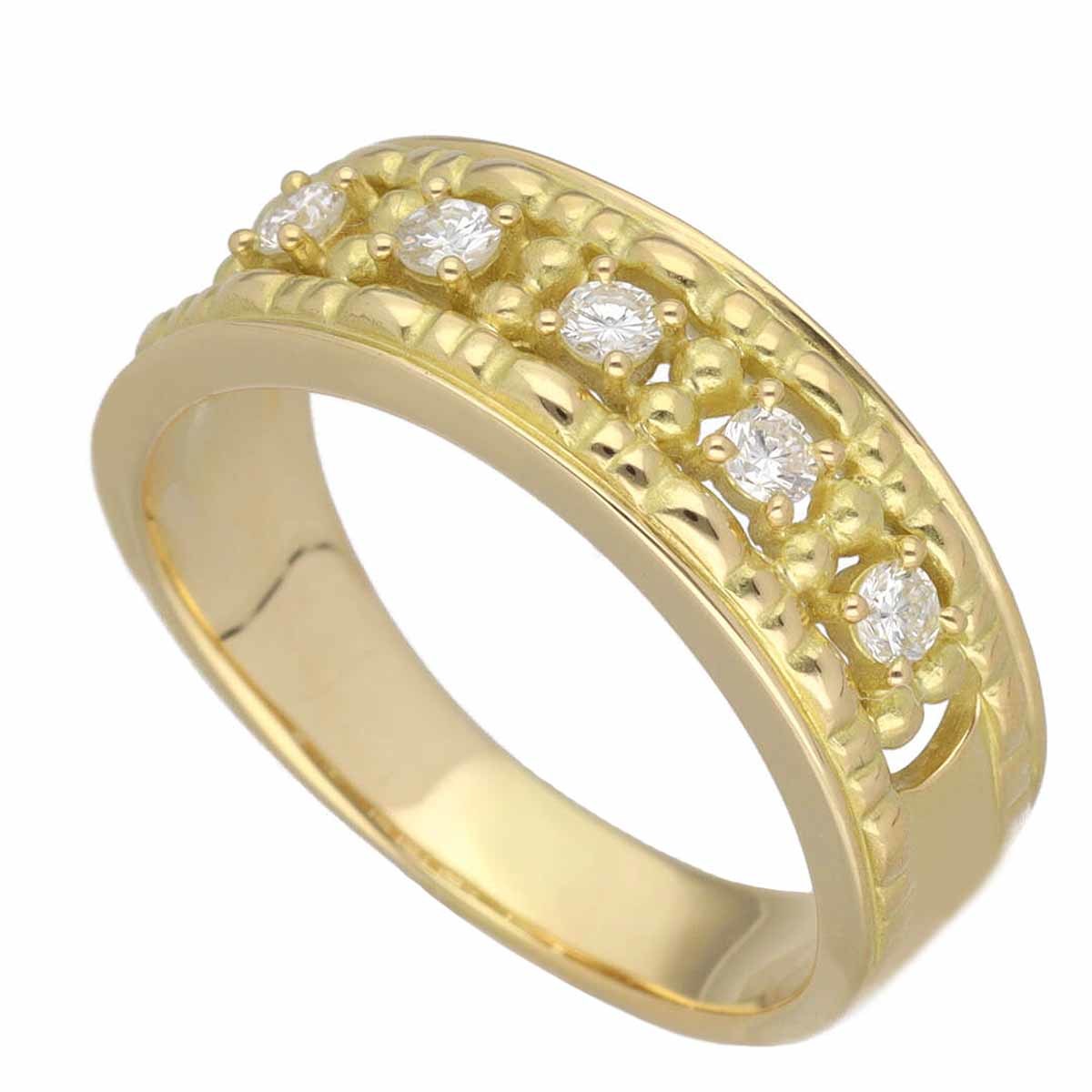 【2025年】エレガントファッションを上品に着 タサキ TASAKI ダイヤモンド(0.19ct)ゴールド #54 日本サイズ約14号 イエローゴールド YG K18 750 リング 指輪