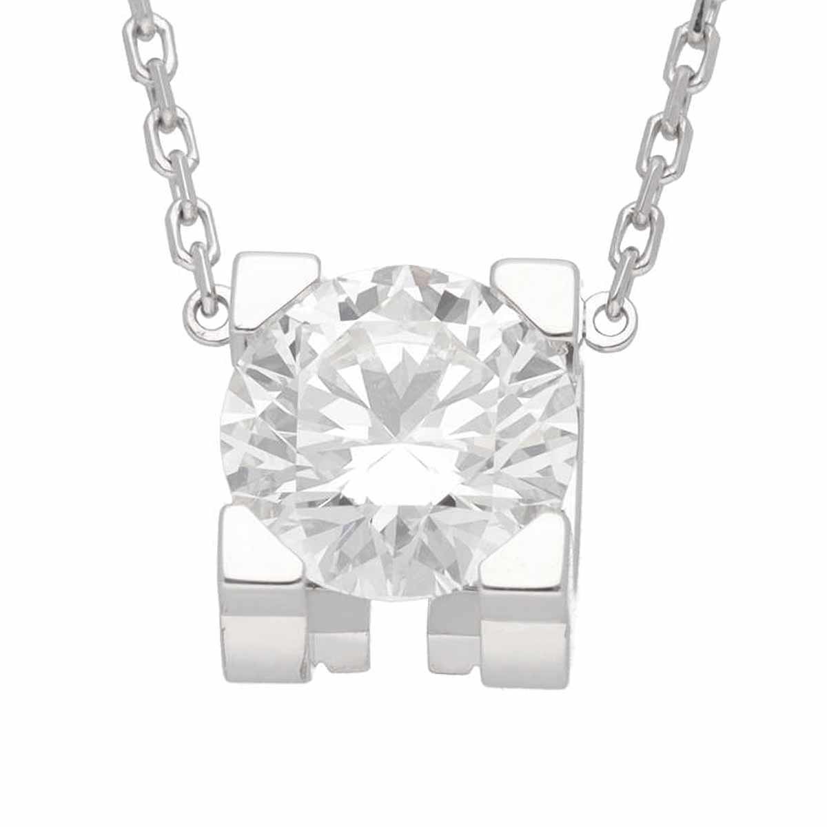 Cartier カルティエ Cドゥ ダイヤモンド(1.08ct H-VS2-3Ex) ペンダント ネックレス N7405500 750 K18 WG ホワイトゴールド GIA鑑定書_画像1