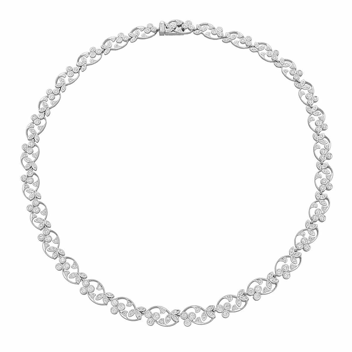  бриллиант (3.10ct) колье 41cm 750 K18 WG белое золото оценочная форма 