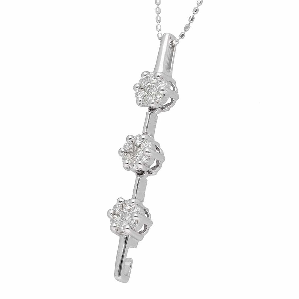 【希望者のみラッピング無料】 ネックレス ペンダント ダイヤモンド(0.50ct) 750 ホワイトゴールド【送料無料】【代引手数料無料】【中古】23130323 WG K18 その他