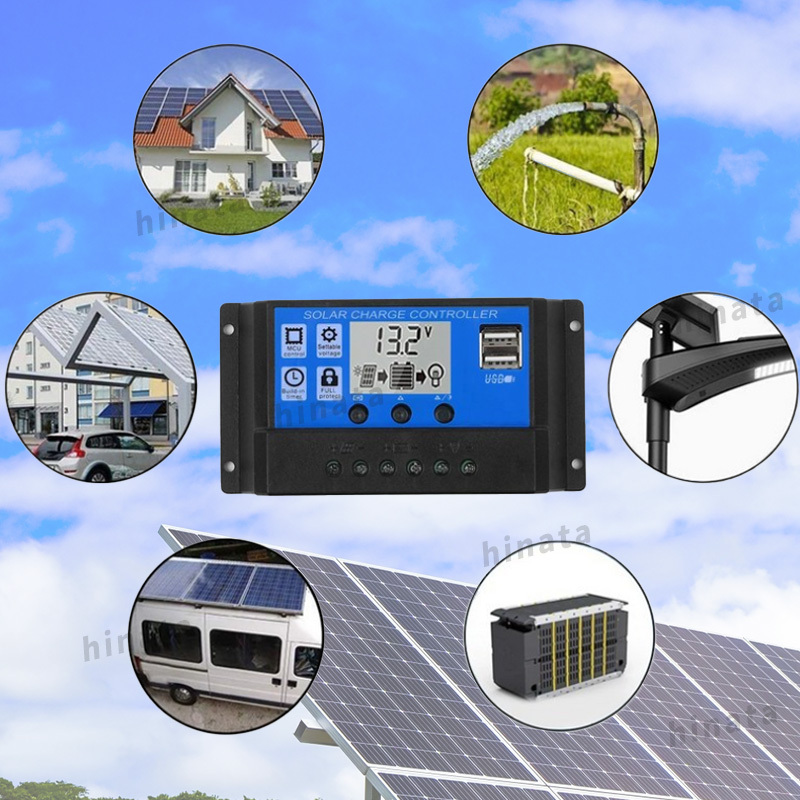  solar charge controller solar charger panel battery charge USB LCD automatic 30A 12V/24V control sun light camper 