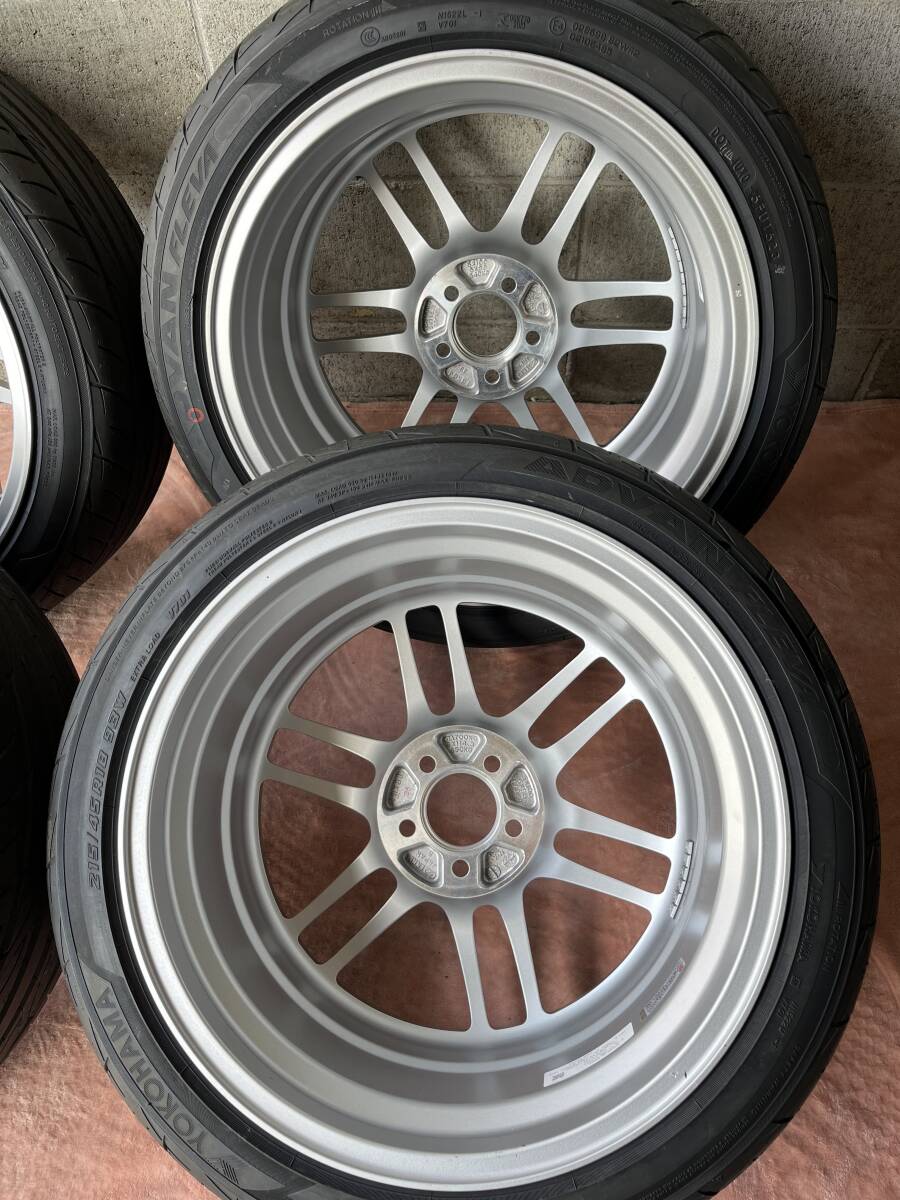 希少美品 【ＥＮＫＥＩ】 エンケイ ＲＰ Ｆ１ 18インチ PCD 100 /５Ｈ ハブ径φ７３　8Ｊ＋35 ADVANフレバ 215/45 R18 4本SET　_汚れ、サビ等なし