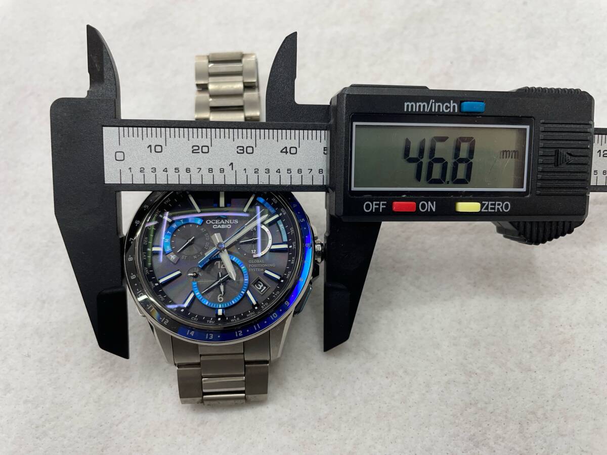 #1367 CASIO/カシオ OCEANUS/オシアナスGPS ハイブリッド 腕時計 OCW-G1100 電波ソーラー 動作確認済の画像9