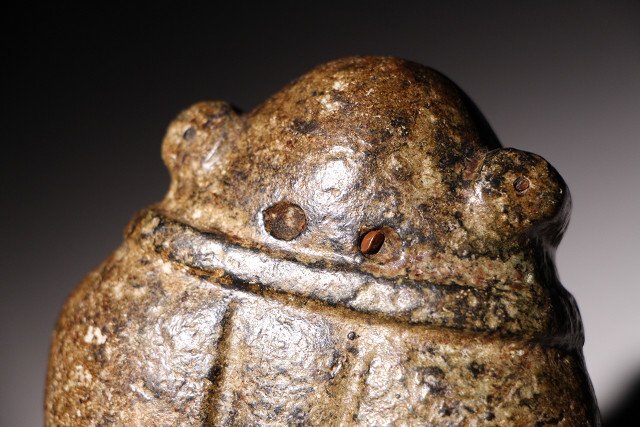 博物館展示品　来歴有　1929　新石器時代　紅山文化　寸法約9.8cm×約8.1cm　（検）彫刻 唐物 中国美術 古玩_画像8