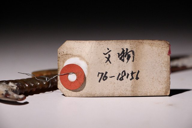 博物館展示品　来歴有　1823　戦国時代　和田玉剣　全長約17.7cm　(検)古玉兵器 古玉剣 神獣彫紋 唐物 中国美術 古玩_画像4