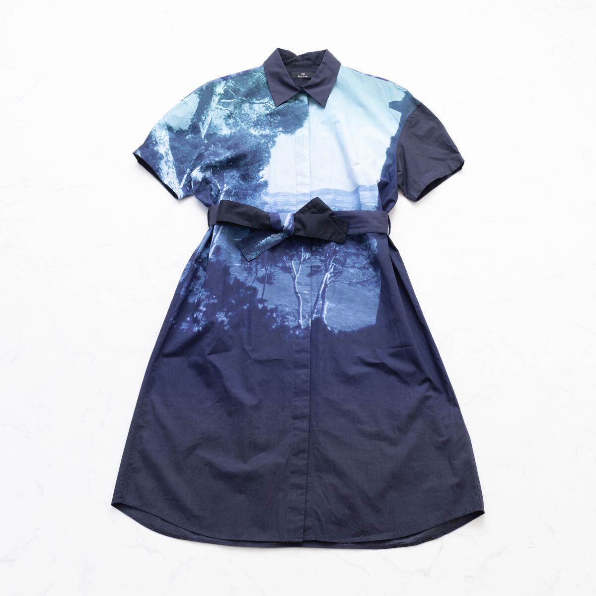 [PS Paul Smith] Paul Smith рубашка One-piece Land scape общий рисунок темно-синий 