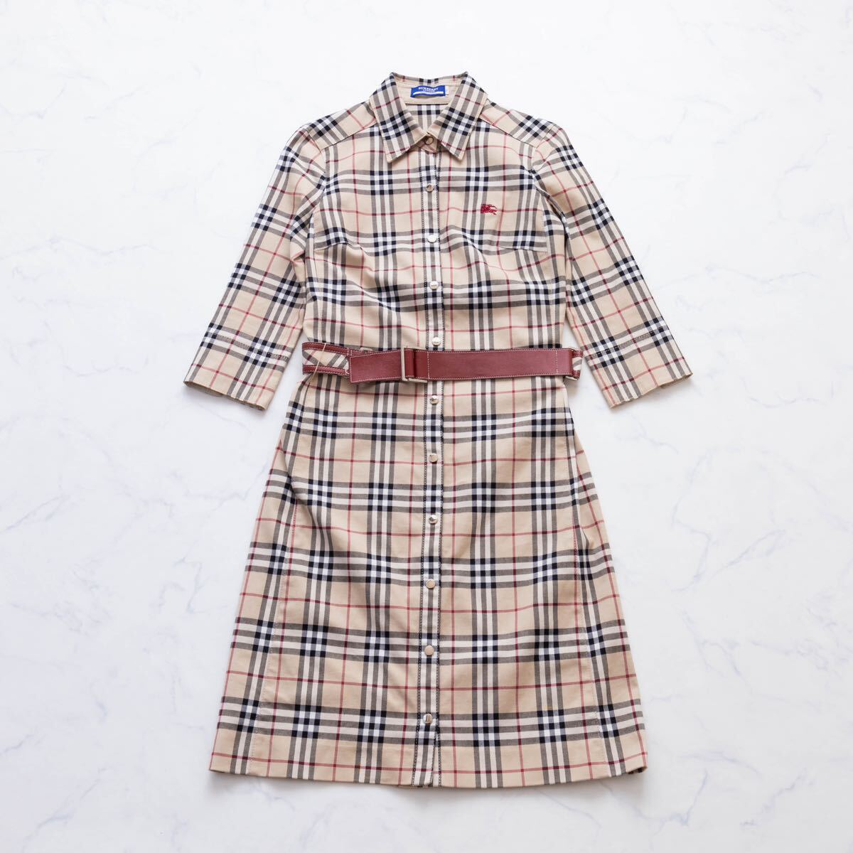 【BURBERRY BLUE LABEL】バーバリーブルーレーベル　シャツワンピース　ノバチェック　38_画像2