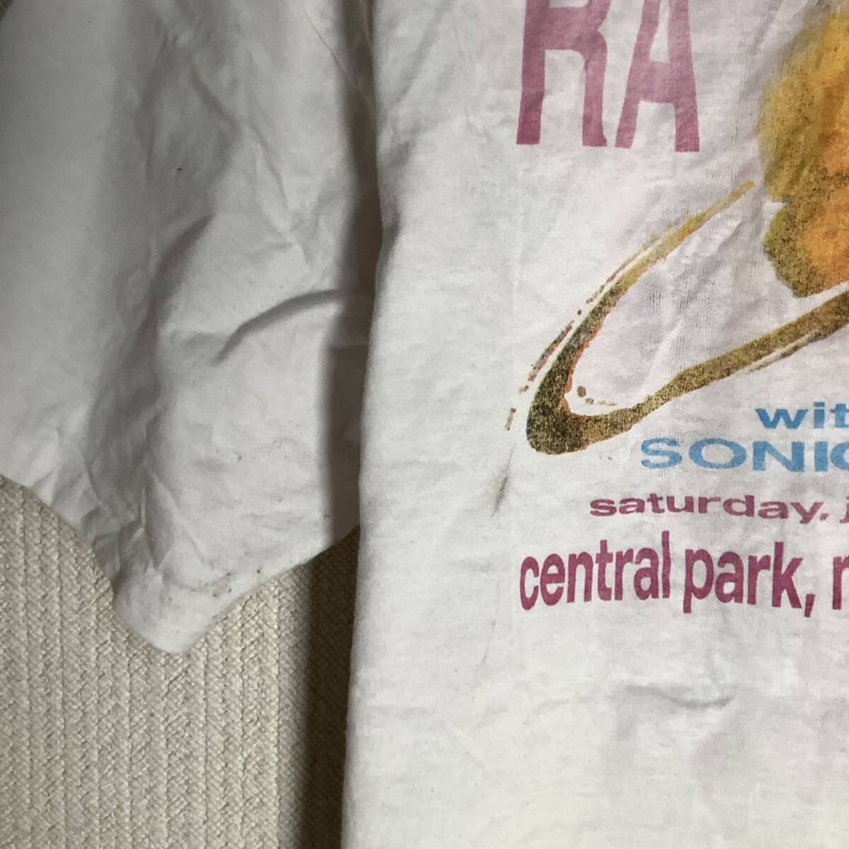 1992 Sonic Youth Sun Ra 共演ライブ 当時もの ONEITA製 サイズL オルタナティブ ロック 80s 90s ヴィンテージ Tシャツの画像7