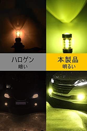 【残りわずか】 黄色 イエロー 霧灯 トラック車検対応 H3 四面発光 LEDフォグランプ イエロー黄色 フォグ 80W フォグラ_画像3