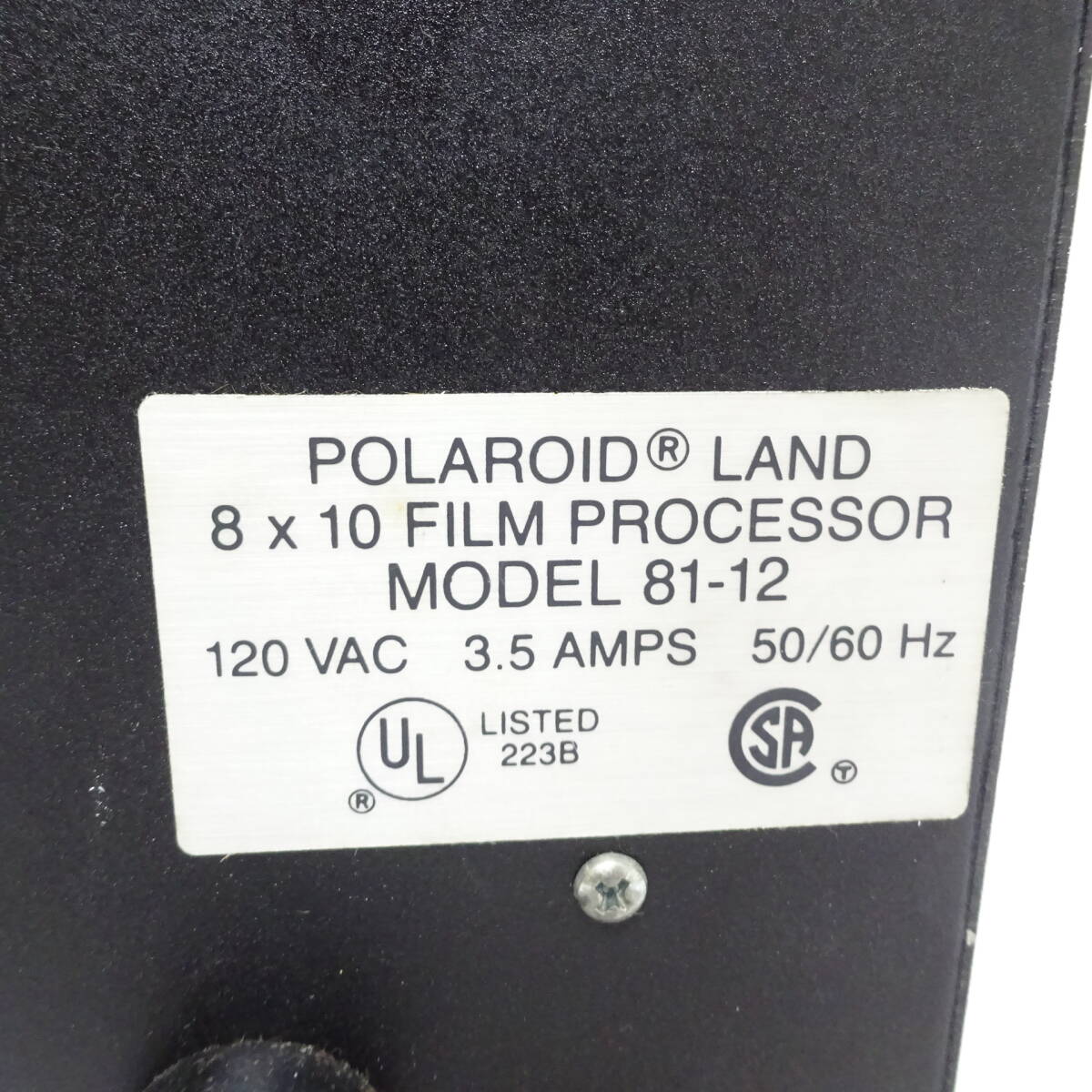 POLAROID 8×10 LAND FILM PROCENSSOR MODEL 81-12 動作未確認 【120サイズ/同梱不可/大阪商品】【2525584/166/mrrz】_画像8