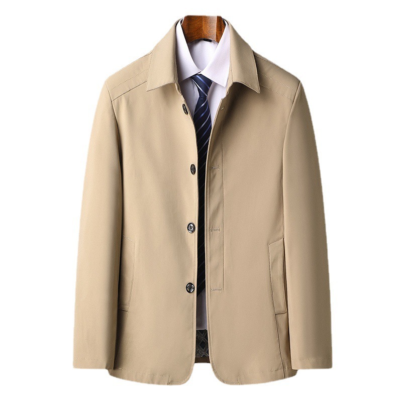 テステンカラーコート スプリングコート メンズ コート ビジネスジャケット　高品質 紳士　無地　アウター　細身トップス M~4XL_画像5