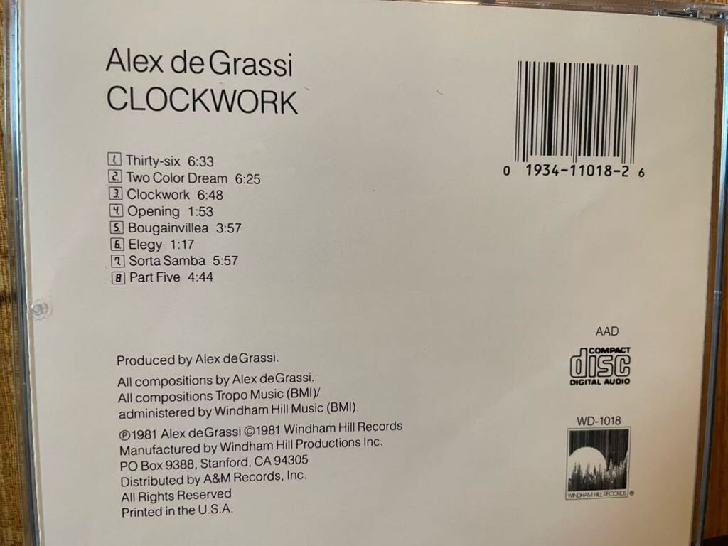 CD ALEX DE GRASSI / CLOCKWORKの画像3