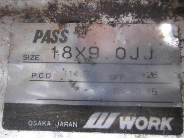 希少 WORK VS-KF メッキ 9.0J+26 PCD114.3 5穴 18インチ 2本 　　ワーク 深リム_画像5