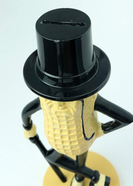 1円 新品 MR.PEANUT コインバンク 貯金箱 ミスターピーナッツ ヴィンテージ風 アメリカンインテリア ステッカー付 ガレージ 世田谷ベースの画像4