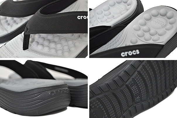 22cm Crocs libai полировка "губа" frop сандалии черный CROCS REVIVA FLIP BLACK W6