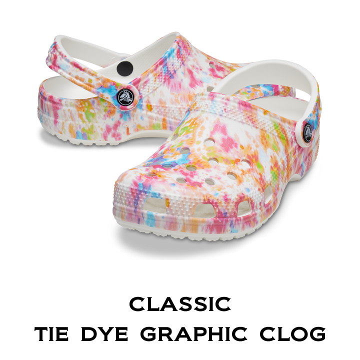 29cm クロックス クラシック タイ ダイ グラフィック クロッグ オレンジジング×マルチ Classic Tie Dye Graphic Clog M11 Orange Zing_画像1