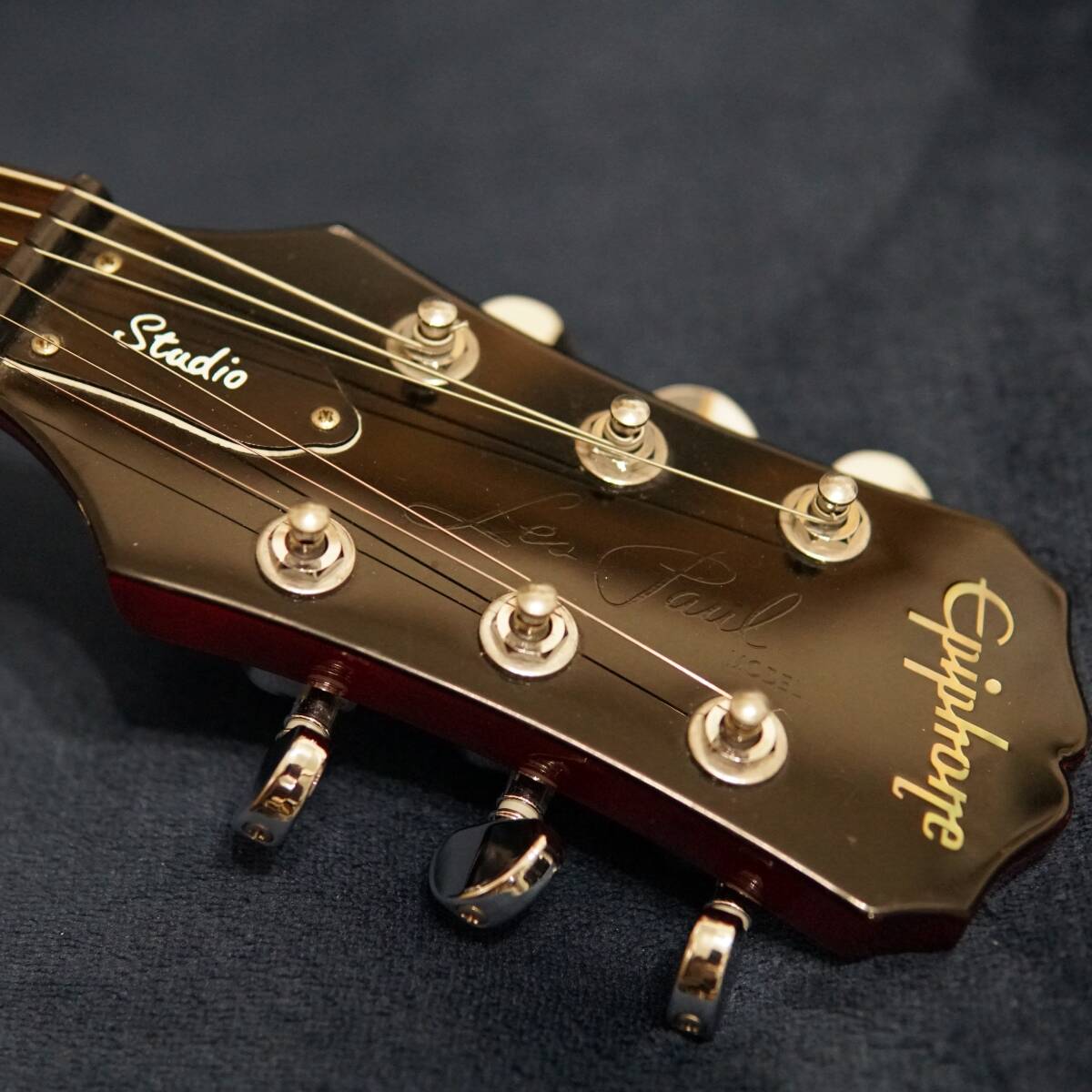 【送料無料】Epiphone(エピフォン) Les Paul Studio Wine Red レスポールスタジオ ワインレッド 中古 2003年製 音出し確認済_画像2