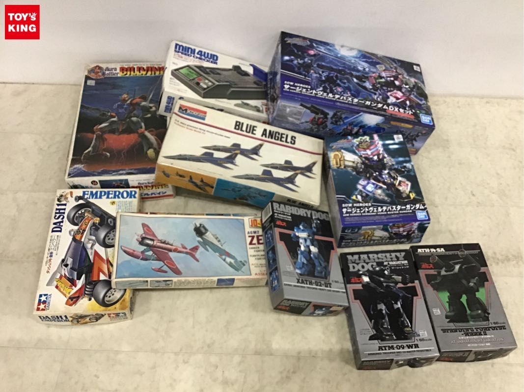 1円〜 同梱不可 ジャンク 1/48等 聖戦士ダンバイン ビルバイン、SDガンダム サージェントヴェルデバスターガンダムDXセット 他_画像1