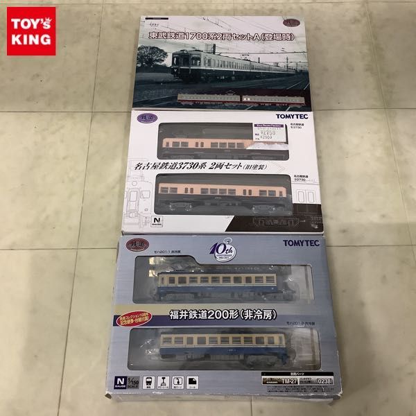 1円〜 鉄道コレクション Nゲージ 東武鉄道1700系 2両セットA 登場時、福井鉄道200形 非冷房 他_画像1