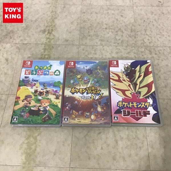 1円〜 Nintendo Switch ソフト ポケットモンスター シールド、あつまれ どうぶつの森 等_画像1