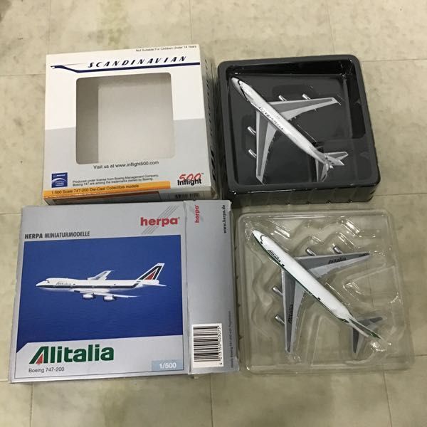 1円〜 ヘルパ 1/500 フィリピン航空 エアバス A340-300 インフライト500 スカンジナビア航空 Knut Viking SE-DFZ 747-200 他_画像2