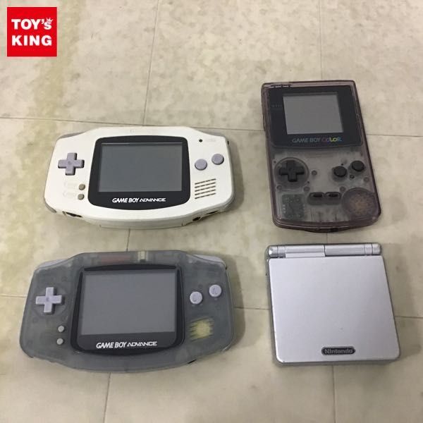 1円〜 NINTENDO ゲームボーイカラー 本体 CGB-001 クリアパープル ゲームボーイアドバンスSP AGS-001 シルバー 他_画像1