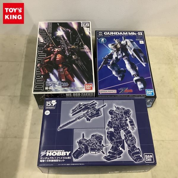 1円〜 バンダイ 1/144 ガンダムTR-1 ヘイズル改 電撃15年祭特別セット、HG 高機動型ザク サイコ・ザク（ガンダム サンダーボルト版）他_画像1