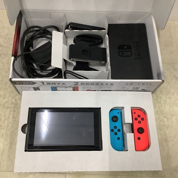 1円〜 欠品 動作確認/初期化済 Nintendo Switch HAC-001 ネオンブルー 