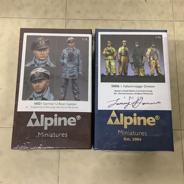 1円〜 未開封 Alpine Miniatures 1/35 他 S0006 I.Fallschirmjager Division、16021 German U-Boat Captain 等 ガレージキット_画像2