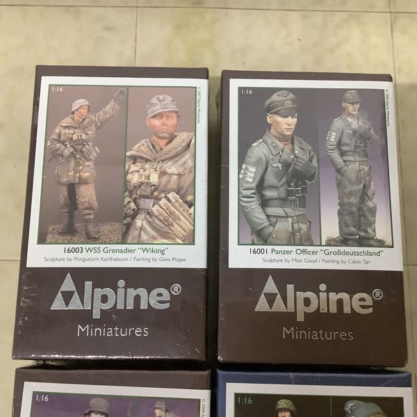 1 jpy ~ unopened Alpine Miniatures 1/16 16007 A Young Grenadier,16039 WSS Grenadier NCO other garage kit 