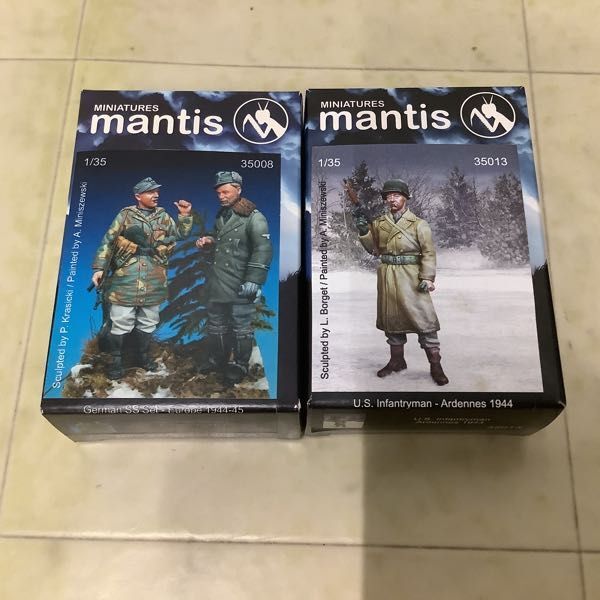 1円〜 マンティスミニチュアズ 1/35 35015 Hand Up! U.S 歩兵と捕虜 アルデンヌ 1944 35008 独 SS兵士セット 1944-45 他_画像2