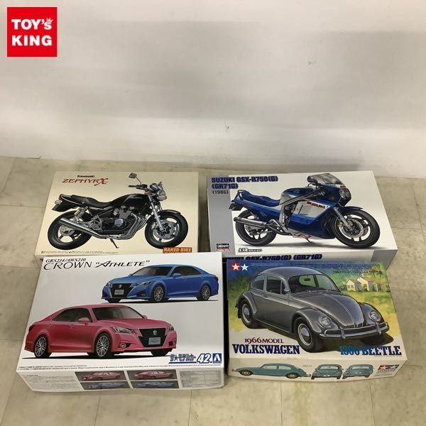 1円〜 タミヤ 1/24 フォルクスワーゲン 1300ビートル 1966年型、ハセガワ 1/12 スズキ GSX-R750（G）（GR71G）他_画像1