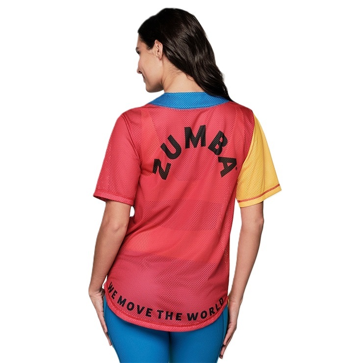 zumba new goods unisex Baseball shirt short sleeves XS